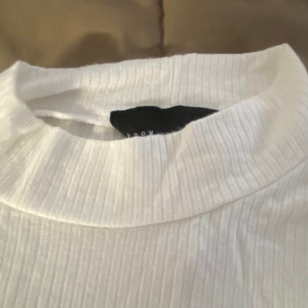 Know One Cares Ribbed Mock Turtle Neck - Picture 3 of 5